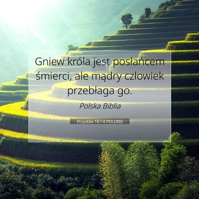 Przysłów 16:14 POLUBG Obraz Wersetu Biblijnego