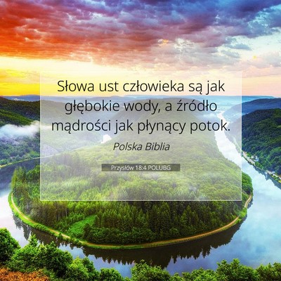 Przysłów 18:4 POLUBG Obraz Wersetu Biblijnego