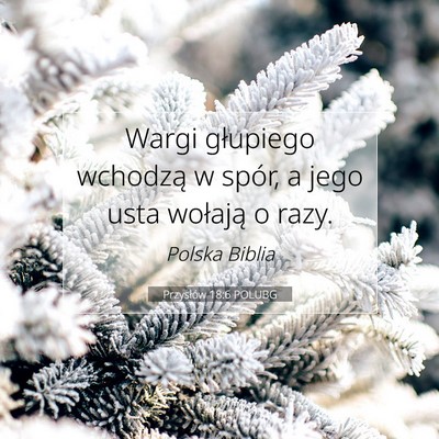 Przysłów 18:6 POLUBG Obraz Wersetu Biblijnego