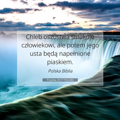 Przysłów 20:17 POLUBG Obraz Wersetu Biblijnego