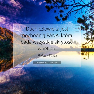 Przysłów 20:27 POLUBG Obraz Wersetu Biblijnego
