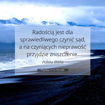 Przysłów 21:15 Werset Biblijny Wyjaśniony
