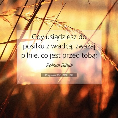 Przysłów 23:1 Werset Biblijny Wyjaśniony