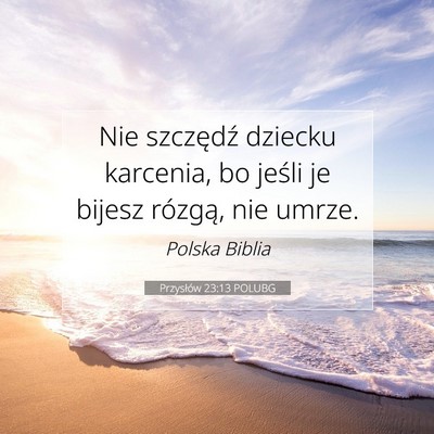 Przysłów 23:13 Werset Biblijny Wyjaśniony