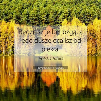 Przysłów 23:14 POLUBG Obraz Wersetu Biblijnego