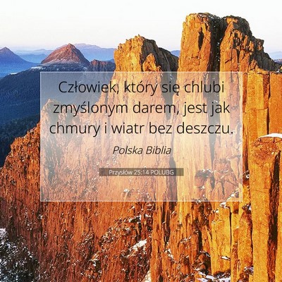 Przysłów 25:14 POLUBG Obraz Wersetu Biblijnego