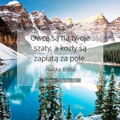 Przysłów 27:26 Werset Biblijny Wyjaśniony