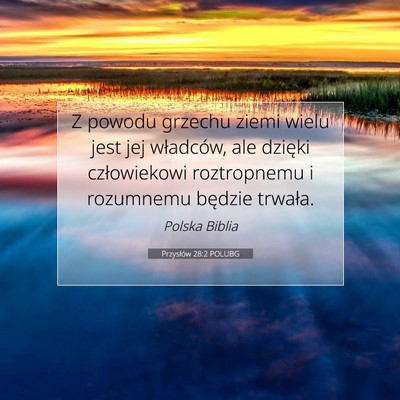 Przysłów 28:2 POLUBG Obraz Wersetu Biblijnego