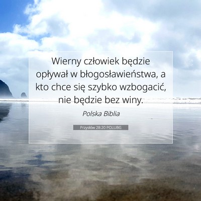 Przysłów 28:20 POLUBG Obraz Wersetu Biblijnego