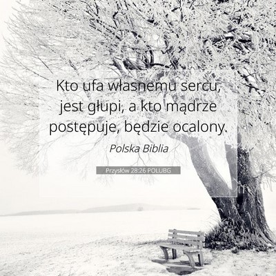 Przysłów 28:26 POLUBG Obraz Wersetu Biblijnego