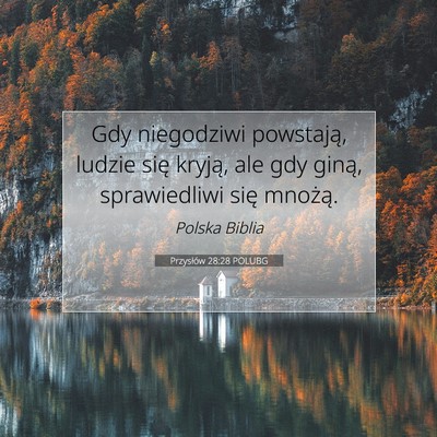 Przysłów 28:28 POLUBG Obraz Wersetu Biblijnego