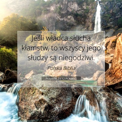 Przysłów 29:12 POLUBG Obraz Wersetu Biblijnego