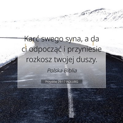 Przysłów 29:17 POLUBG Obraz Wersetu Biblijnego