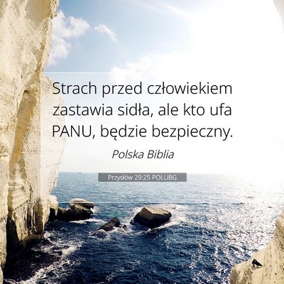Przysłów 29:25 POLUBG Obraz Wersetu Biblijnego
