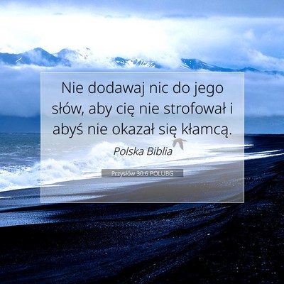 Przysłów 30:6 POLUBG Obraz Wersetu Biblijnego