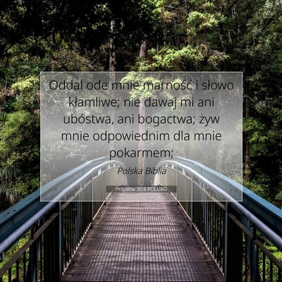 Przysłów 30:8 POLUBG Obraz Wersetu Biblijnego