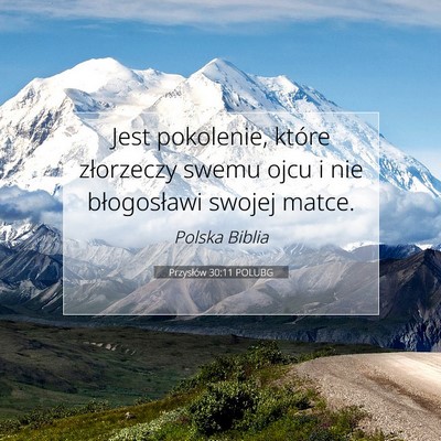 Przysłów 30:11 POLUBG Obraz Wersetu Biblijnego