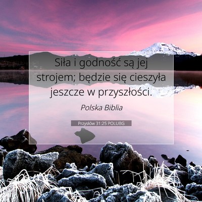 Przysłów 31:25 POLUBG Obraz Wersetu Biblijnego