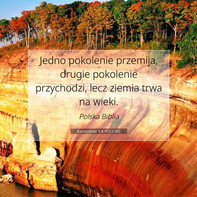 Kaznodziei 1:4 POLUBG Obraz Wersetu Biblijnego