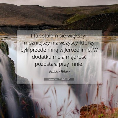 Kaznodziei 2:9 POLUBG Obraz Wersetu Biblijnego