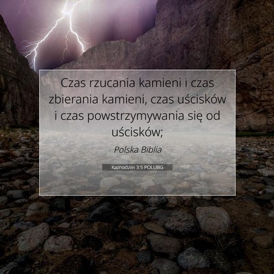 Kaznodziei 3:5 POLUBG Obraz Wersetu Biblijnego