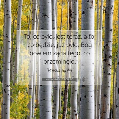 Kaznodziei 3:15 POLUBG Obraz Wersetu Biblijnego