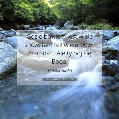Kaznodziei 5:7 POLUBG Obraz Wersetu Biblijnego