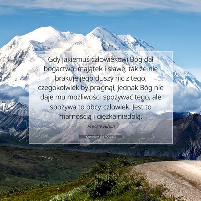 Kaznodziei 6:2 POLUBG Obraz Wersetu Biblijnego