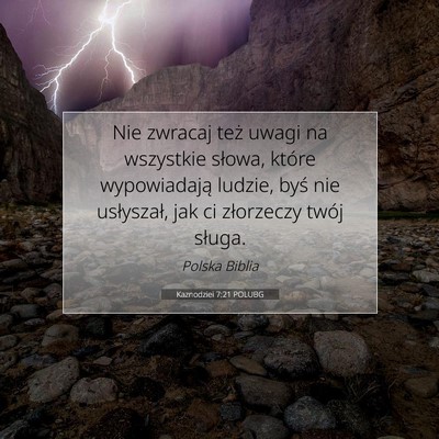 Kaznodziei 7:21 POLUBG Obraz Wersetu Biblijnego
