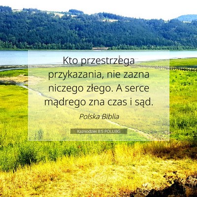 Kaznodziei 8:5 POLUBG Obraz Wersetu Biblijnego