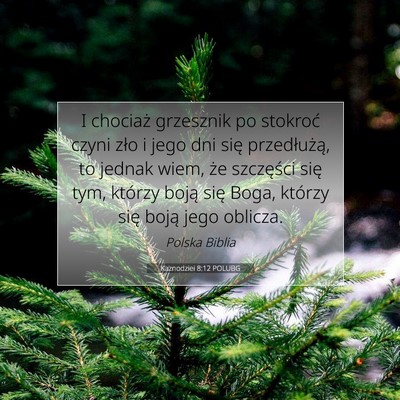 Kaznodziei 8:12 POLUBG Obraz Wersetu Biblijnego