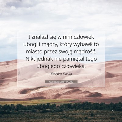 Kaznodziei 9:15 POLUBG Obraz Wersetu Biblijnego
