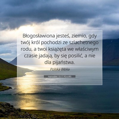 Kaznodziei 10:17 POLUBG Obraz Wersetu Biblijnego