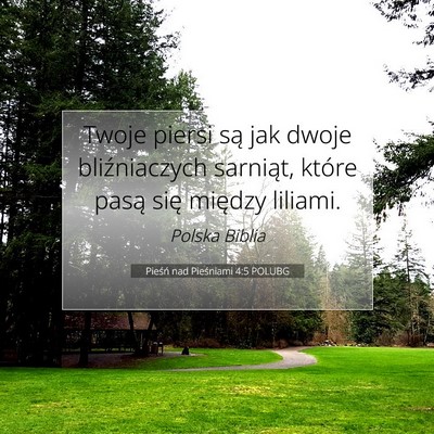 Pieśń nad Pieśniami 4:5 POLUBG Obraz Wersetu Biblijnego