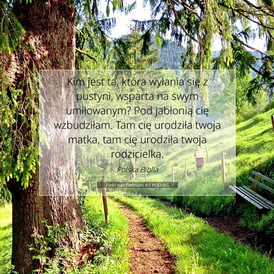 Pieśń nad Pieśniami 8:5 POLUBG Obraz Wersetu Biblijnego