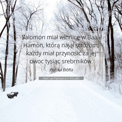 Pieśń nad Pieśniami 8:11 POLUBG Obraz Wersetu Biblijnego
