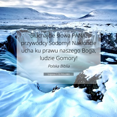 Izajasza 1:10 POLUBG Obraz Wersetu Biblijnego