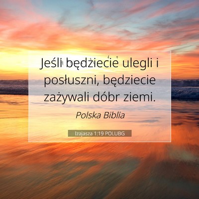 Izajasza 1:19 POLUBG Obraz Wersetu Biblijnego