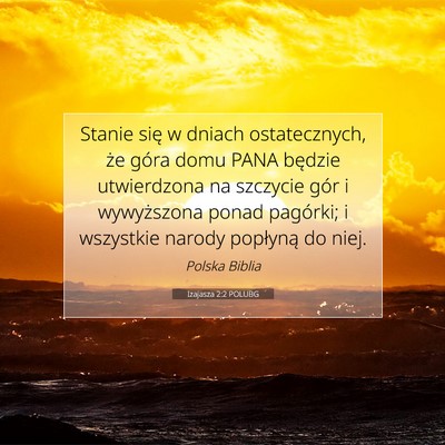 Izajasza 2:2 POLUBG Obraz Wersetu Biblijnego