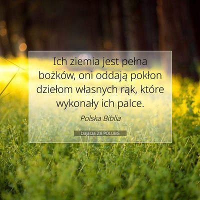 Izajasza 2:8 POLUBG Obraz Wersetu Biblijnego