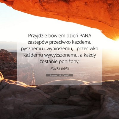 Izajasza 2:12 POLUBG Obraz Wersetu Biblijnego