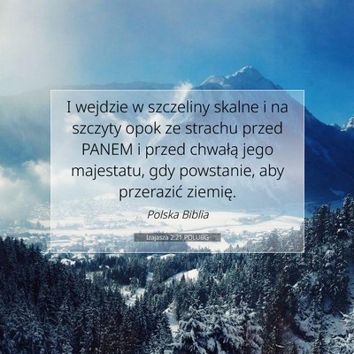 Izajasza 2:21 POLUBG Obraz Wersetu Biblijnego