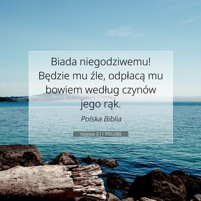 Izajasza 3:11 POLUBG Obraz Wersetu Biblijnego