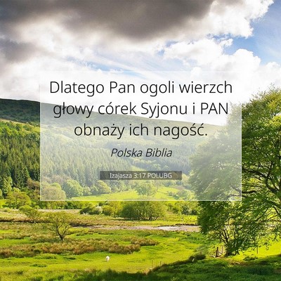 Izajasza 3:17 POLUBG Obraz Wersetu Biblijnego