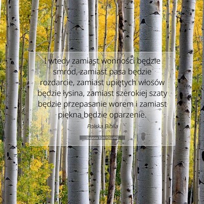 Izajasza 3:24 POLUBG Obraz Wersetu Biblijnego