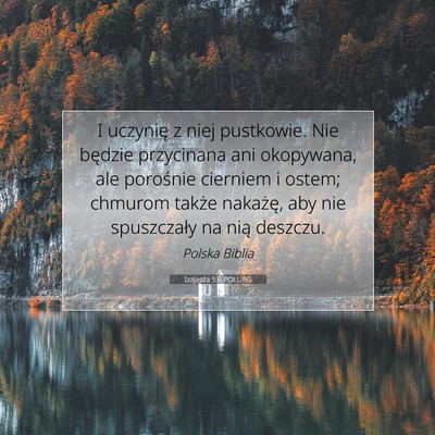 Izajasza 5:6 POLUBG Obraz Wersetu Biblijnego