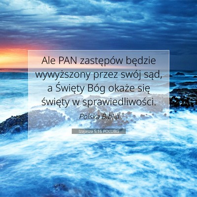 Izajasza 5:16 POLUBG Obraz Wersetu Biblijnego