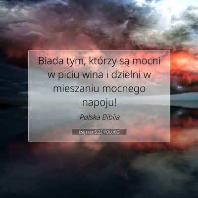 Izajasza 5:22 POLUBG Obraz Wersetu Biblijnego