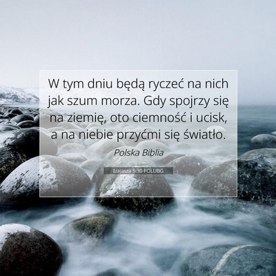 Izajasza 5:30 POLUBG Obraz Wersetu Biblijnego