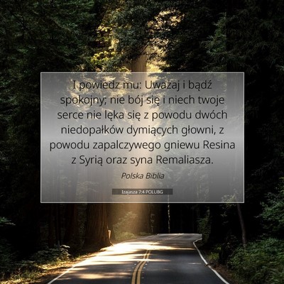 Izajasza 7:4 POLUBG Obraz Wersetu Biblijnego